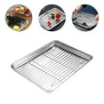 thumbnail image 4 of 1 Set 11.6X8.5X0.6in Grill Plate with Mesh Rack for Home Kitchen Barbecue Accessories Kit, 4 of 8