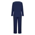 thumbnail image 4 of Aofany Scrubs Set For Women Long Sleeve V Neck Nursed Working T Shirts Top With Pocket And Long Pants Set Outfit Two Piece Outfits Lounge Sets For Women, 4 of 5