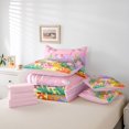 thumbnail image 6 of Manfei Letter E Print 7 Pieces Full Size Bedding Sets,Charming Axolotl Full Size Bed in a Bag,Pink,Pink Reversible, 6 of 7