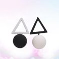 thumbnail image 3 of Simple Irregular Geometric Triangle Earrings Female Bead Jewelry Earrings Asymmetric for Women, 3 of 7