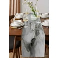 thumbnail image 4 of ERUNPONLY Grey Ombre Marble Table Runner - 72 Inch Long Gray Marble Crack Abstract Modern Cotton and Linen Blended Dress Scarves Farmhouse Table Runner for Kitchen Dining, Coffee Table, 14"x72", 4 of 8