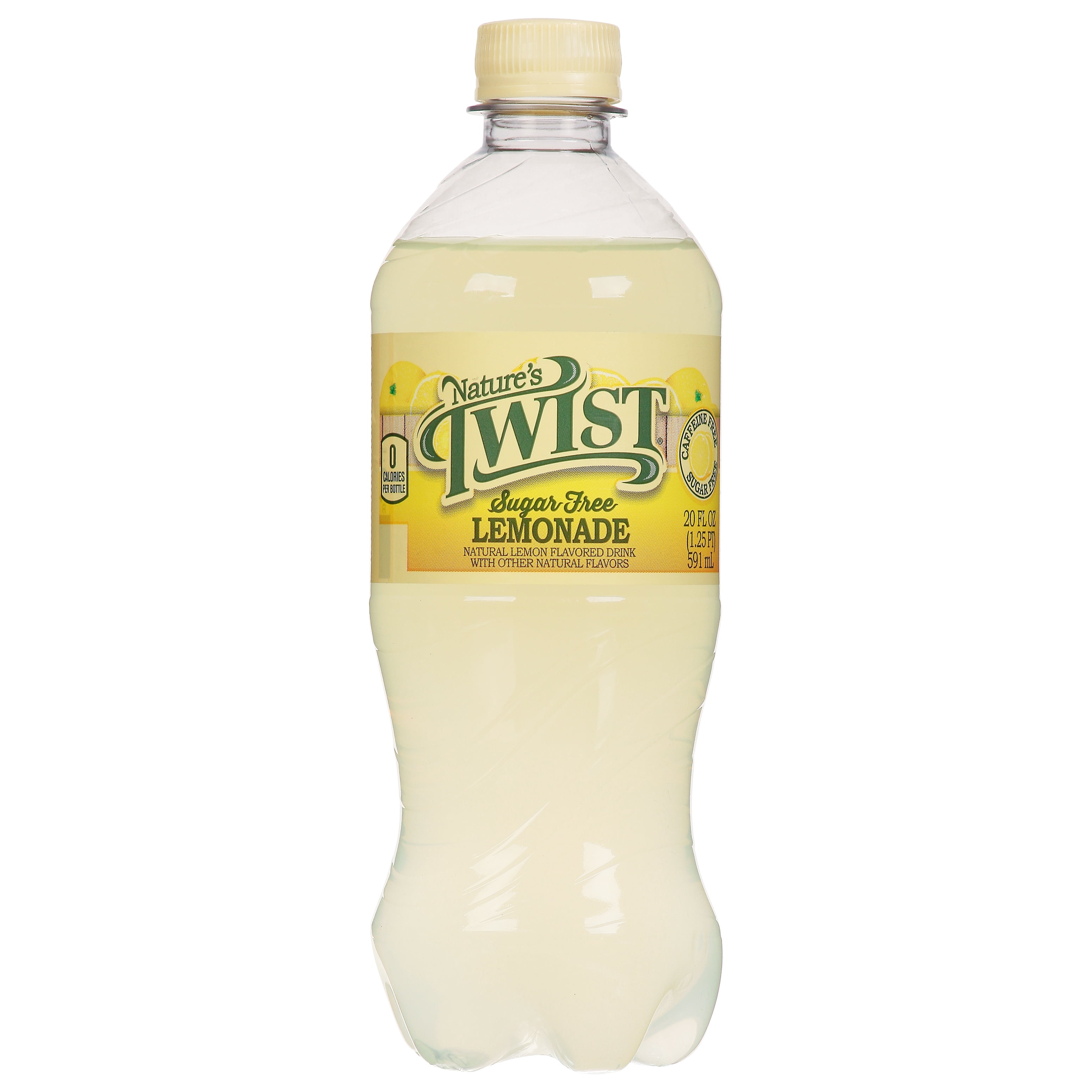 (5 pack) Nature's Twist Sugar-Free Lemonade, 20 fl oz Bottle