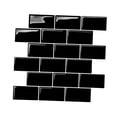 thumbnail image 4 of HINTRMENT Removable Wallpaper Self Adhesive Brick PVC Black 1Set for Family Users, 4 of 8