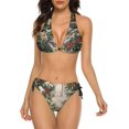 thumbnail image 1 of NICKSUN Women's Bikini Sets, Cute Print Two Piece Bathing Suits Sexy Halter Padded Bikini Swimsuits, 1 of 6