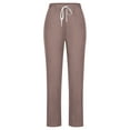 thumbnail image 4 of Women's Spring & Summer Solid Color Lace - Up Pocket Loose Wide - Legged Cropped Casual Pants - Polyester, Comfortable for Daily Wear, 4 of 4