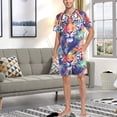 thumbnail image 7 of joogoo Men's Pajama Set Abstract Tiger V-Neck Pj Shorts Set 2 Piece Loungewear Sleepwear S, 7 of 7