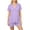 Purple, variant on Bovxnpu Women's Pajamas Set Short Sleeve Button Collared Shorts Pajamas Set