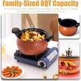 thumbnail image 6 of BPPEG Multifunctional Large Capacity Non-Stick Pressure Cooker,Pressure Cooker 8 Qt,Visible Transparent Glass Cover,Anti-Scalding Handle,for Family Meals,Soups,Stews, 6 of 7