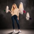 thumbnail image 5 of 3 Pack Hanging Ghost On Broom Halloween Decor,Floating Gauze Flying Ghost Family Ornaments,Indoor Outdoor Spooky Hanging Decor for Tree, Porch, Yard, Patio & Halloween Party, 5 of 8