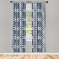 thumbnail image 3 of Ambesonne Traditional Curtains, Portuguese Retro Tile, Pair of 28"x95", Multicolor, 3 of 5
