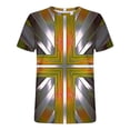 thumbnail image 4 of WAENQINLA T-Shirts Graphiques 3D pour Hommes Mode Croix Imprimée Décontractée Manches Courtes Tee Léger Col Rond Muscle Shirt, 4 of 4