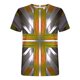 thumbnail image 4 of Mens Camisas de Manga Corta Impresión Casual Deportes Cuello Redondo Blusa, Poliéster Ligero para la Primavera Verano Al Aire Libre Uso Diario, 4 of 4