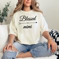 thumbnail image 2 of Blessed Mimi Arrow Design Merch, Ivory Comfort Colors T-Shirt, Small, 2 of 3