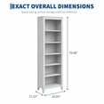 thumbnail image 2 of TacleeKii 6-Tier Bookshelf, Freestanding Bookcase with Open Shelves and Anti-Tip Design, Gray, 2 of 10