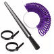 thumbnail image 1 of Juego De Medidor De Anillos Y Anillero De Plástico, 3 Piezas Púrpura, 1 of 5