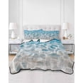 thumbnail image 3 of Blue Ocean Twin Size Down Alternative Comforter, Lightweight Comforter Quilt Bedding Set with Pillow Shams Underwater Sea Waves Water Ripple Seascape All Seasons Bed Comforter Duvet Insert 68"x86", 3 of 7