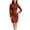 Brown, variant on Bxsruta Womens Long Sleeve Mock Neck Bodycon Dress Casual Midi Work Dresses