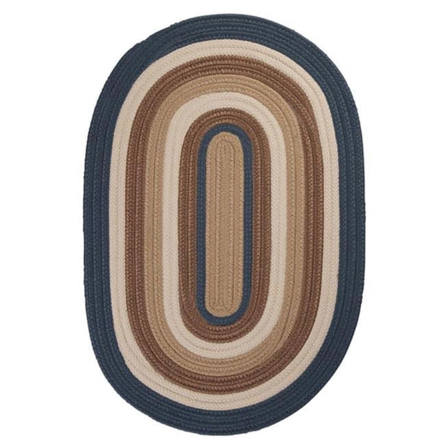Colonial Mills Tapis BN59R048X048 Brooklyn - Blue Haze 4 Po. Tapis Rond Tressé