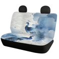 thumbnail image 5 of CHAQLIN Chinese Peacock Cloud Print, Soft Rear Bench Seat Covers Set of 2 Non-Slip Durable Back Seat Protectors for Car Interior Auto, 5 of 7