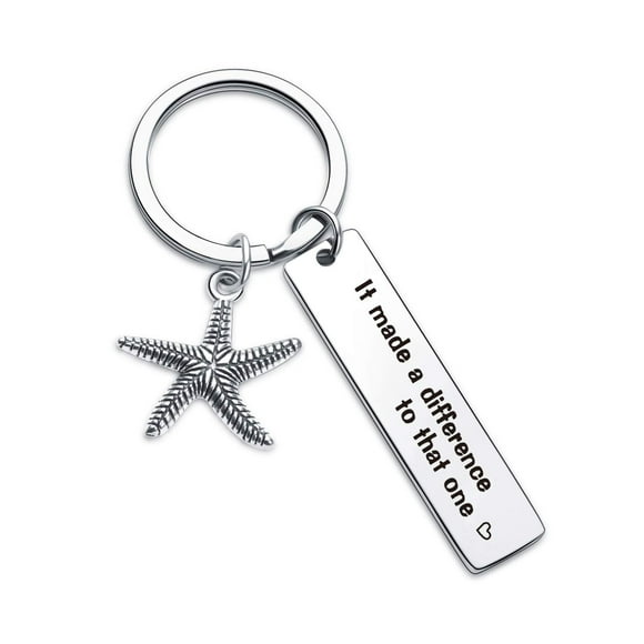 7RVZM Starfish Story Gift Social Worker Keychain Contributor Keychain Mother Gift Volunteer Jewelry Mothers Day Gift Step Mom Gift Doctor Gift Nurse Gift Starfish Keychain Coworker Keyring