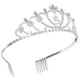 thumbnail image 4 of KAKOWELY Corona de cumpleaños infantil con diamantes de imitación, exquisita tiara decorativa, diadema para niñas de 5 años, 4 of 5