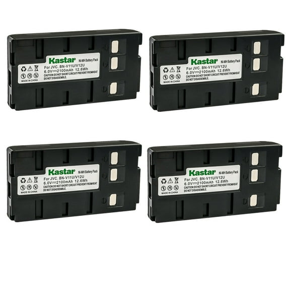 Kastar 4-Pack Battery Replacement for Panasonic HHR-V20 HHR-V40 PV-BP15 PV-BP17 VW-VBH1E VW-VBH2E VW-VBR1E VW-VBR2E VW-VBS1 VW-VBS1E VW-VBS2 VW-VBS2E Battery, Panasonic HHR-V60A PV-IQ375 LC-1 Charger