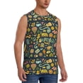 thumbnail image 2 of Easygdp Colorful Hippie Men's Breathable Tank Tops Sleeveless Sporty T Shirts for Basketball, Mountaineering, Bodybuilding -XX-Large, 2 of 8