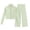 Light Green, variant on GobdXE Girls Solid Color 2-Piece Activewear Set, Zip-Up Jacket & Flare Leggings Color:Sky Blue,Size:6-7 Years