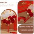 thumbnail image 4 of PTOOTP Elegant Chinese Bride Round Fan with Decorative Tassel, Traditional Handheld Fan for Wedding, Photos, Costume, Party, Home Decoration, 4 of 5