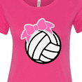 thumbnail image 4 of Inktastic Volleyball with Pink Bow Women's T-Shirt, 4 of 5