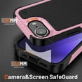 thumbnail image 6 of Nalacover iPhone 8 Plus / 7 Plus Case, Heavy Duty 3 in 1 Rugged Shockproof Rugged Silicone Hybrid Hard PC Soft TPU Bumper Camera Raised Drop Protective Girls Women Boy Men Phone Covers, Pink, 6 of 8