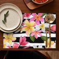 thumbnail image 5 of Pioneer Flower Floral Print Pattern Summer Placemats Table Placemats Set Of 4-Linen Kitchen Washable Placemats Table Mats 12x18 Inch Non-Slip Heat Resistant, 5 of 6