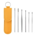 thumbnail image 4 of Juego de 6 cucharas para los oídos, juego de herramientas para limpiar y cavar los oídos en el hogar, cuchara portátil con resorte en espiral para los oídos, 4 of 5