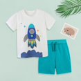 thumbnail image 5 of TAIAOJING Toddler Boys Summer 2PCS Outfit Sets 2023 Cute White Top And Green Shorts Kids Name Brand Teen Boys Two Piece Sets Clothing 2-3 Years, 5 of 9