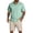 FX57_Light Green, variant on Mens 2 Piece Sets Short Sleeve Button Down Shirt Mesh Short with Pockets Casual Summer Beach Vacation Outfit Light Blue XL