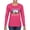 Fuschia, variant on Happy Glamper | Fancy Camping Camper Van Caravan | Nature Lover Womens Long Sleeve T-Shirt, Navy, S