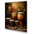 thumbnail image 2 of Designart "Earthy Umber Djembe Adventure" Music Wall Decor, 2 of 7