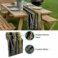 thumbnail image 5 of Yellow Black Stripes Table Runner - 72 Inch Long, Kitchen Dining Table Runner Dresser Scarves, Modern Grey Ombre Abstract Striped Farmhouse Decor for Coffee Tables Wedding Party Banquet, 5 of 8