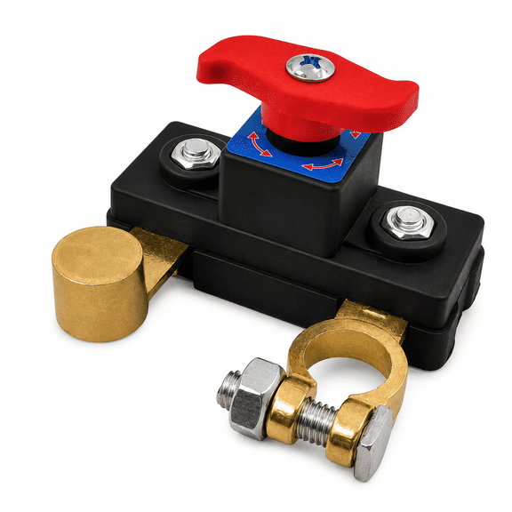Car Battery Disconnect Switch, Heavy Duty Battery Cut Off Kill Switch for Car Truck RV Boat, 12V 24V Battery Master Switch with Anti Corrosion Terminals, Safety Power Isolator