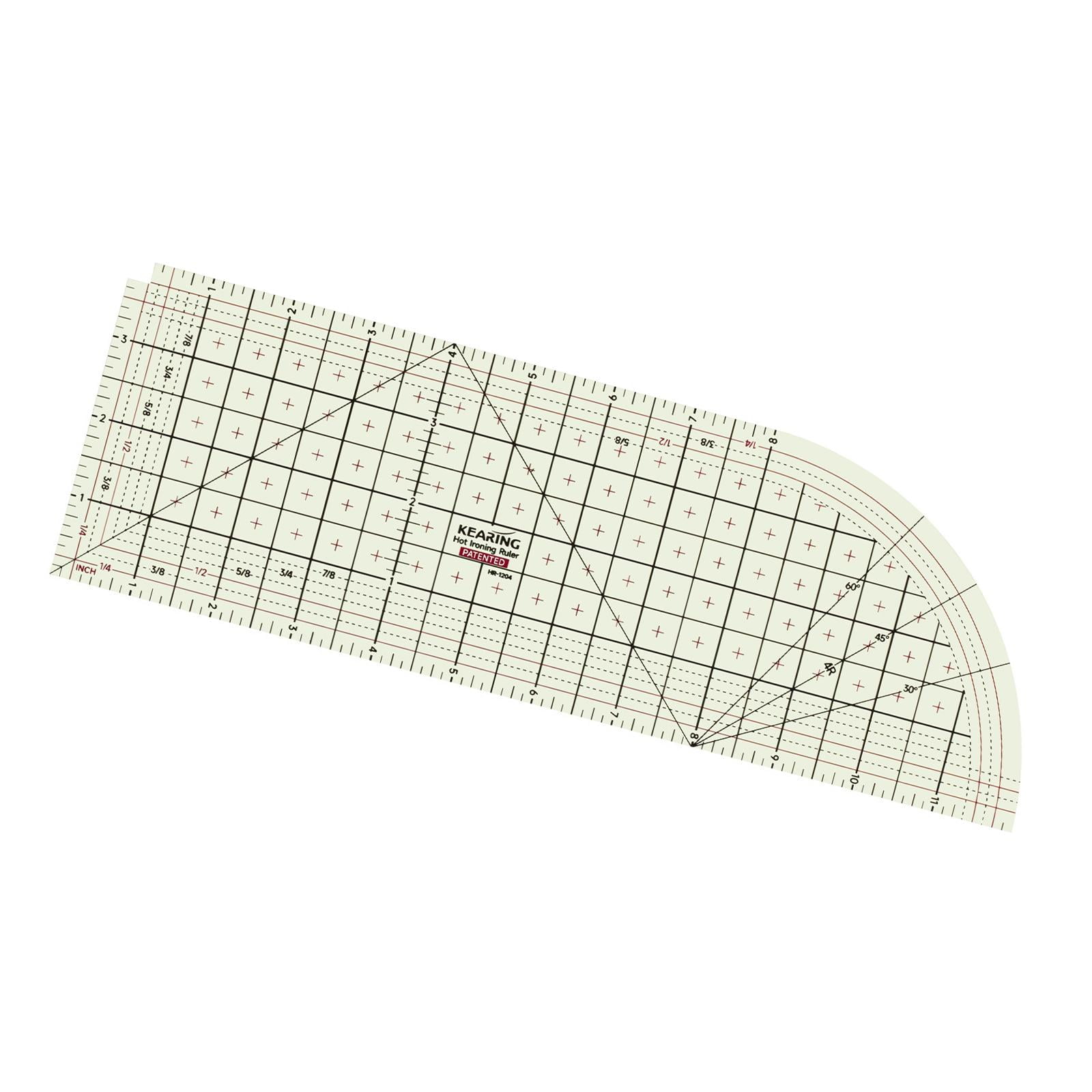Hot Hem Ruler Tailor Patchwork Ruler Portable Heat Resistant Quilting Guide Sewing Ruler Sewing Fittings for Press Dry or Steam Iron Folding