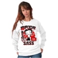 thumbnail image 5 of Kanji Style Betty Boop Major Sass Women Crewneck Sweatshirt Brisco Brands S, 5 of 6