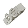 Unique Bargains Stainless Steel Clamp Folding Money Credit Card Clip Silver Tone