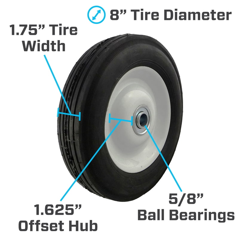 WHEEL SEMIPN8X1.625OFFST (Pack of 1)