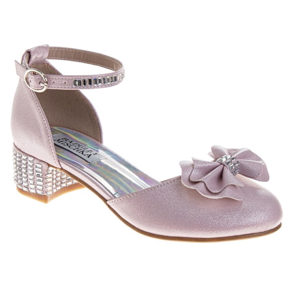 Badgley Mischka Girls Dress Shoes (Little Kids, Sizes 12–4), Pink, Size: 2