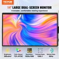 thumbnail image 2 of VEVOR Rallonge d'Écran pour Portable 14 Pouces HD 1080P Moniteur Portable pour Portable 13 Pouces-17 Pouces, 2 of 9