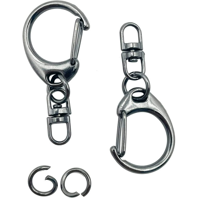EXCEART 1 Set D Ring Clip Keychain Clip Hooks Swivel Hooks Bulk Key Rings  Bulk Keychains D Ring Keychain Key Chain Hook Keychain Clip Dog Button Zinc
