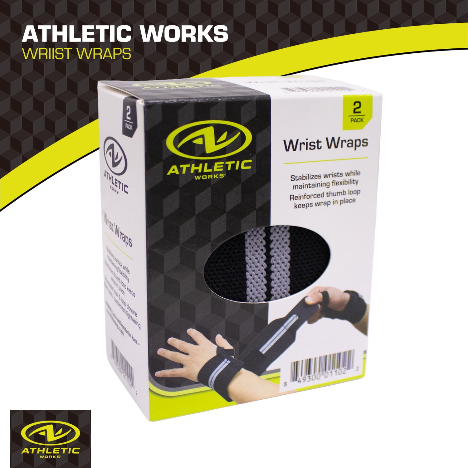 Athletic Works Elite Wrist Wraps for Exercise and Weightlifting