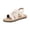 White, variant on Wedge Sandal For Women Woven Ankle Strap Open Toe Summer Non-Slip Comfy Casual Vacation Beach Boho Shoes (9.5, White)