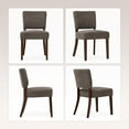thumbnail image 7 of Mid Century Modern Dining Chairs Set of 4, Upholstered Kitchen Chairs with Back, Farmhouse Fabric Side Dining Room Chairs with Wood Legs for Dining Room Kitchen Restaurant, Brown, 7 of 7
