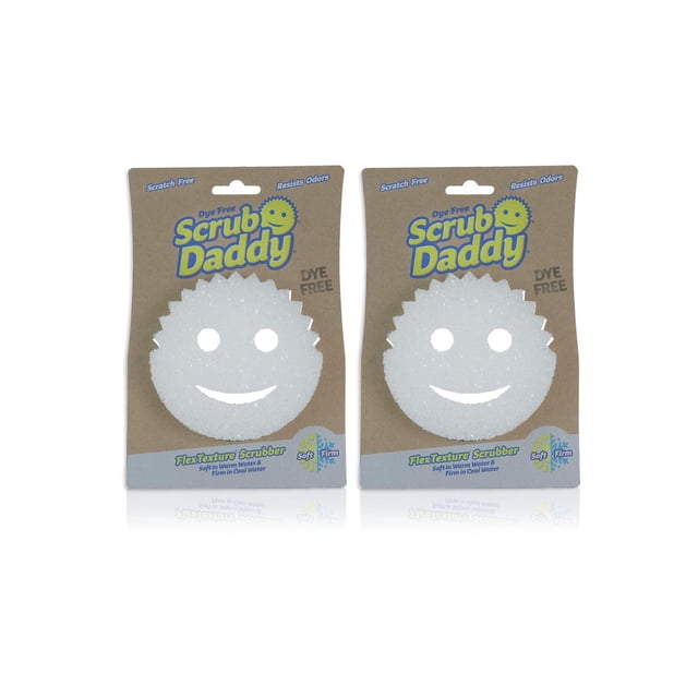 Sponge Scrub Daddy Free Dye Free, sin arañazos, para platos, paquete de 2